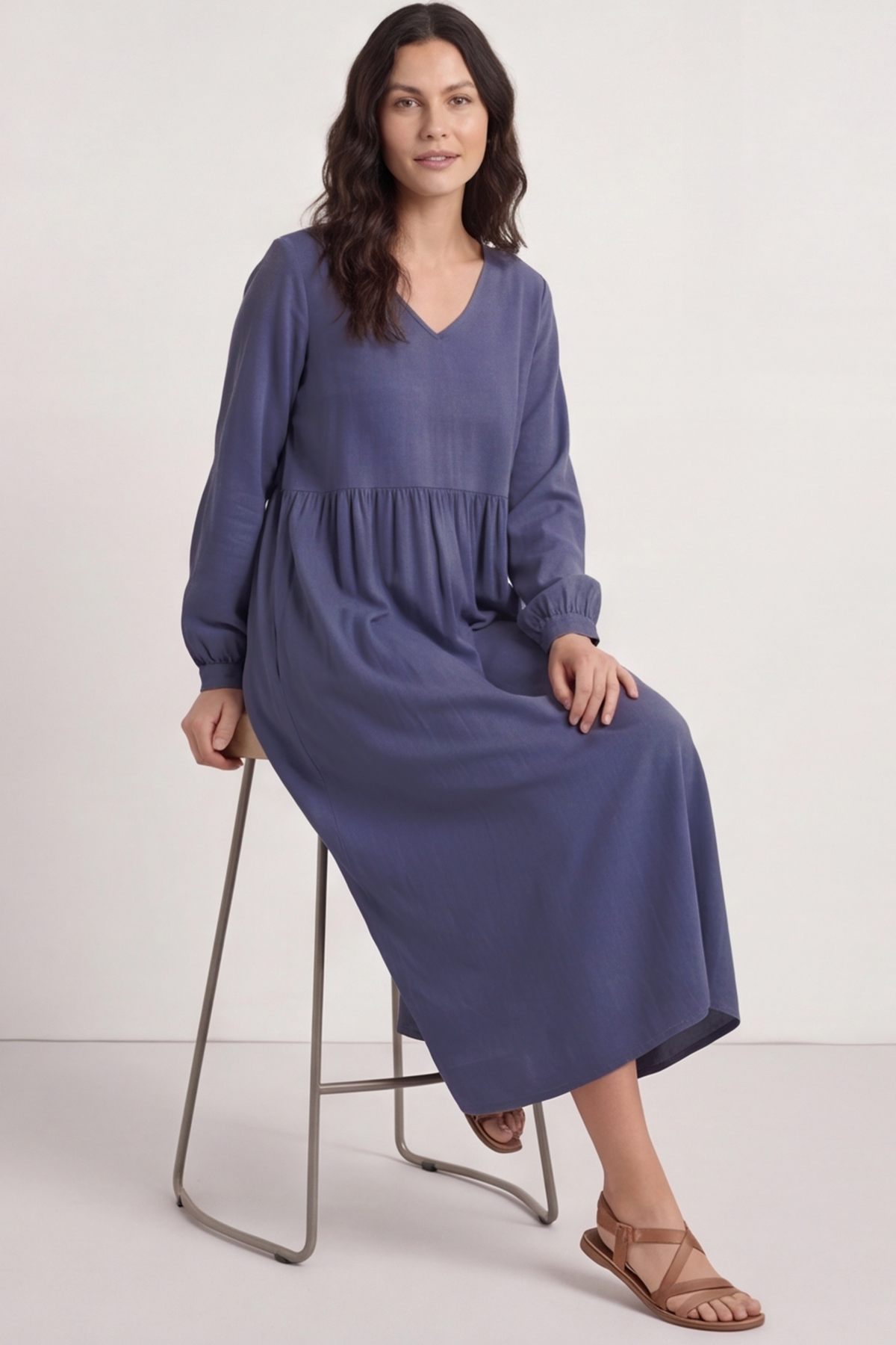 Eliza Cotton Dress Blue