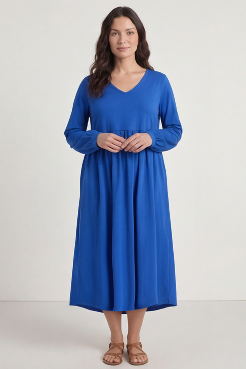 Eliza Cotton Dress Cobalt - Image 1
