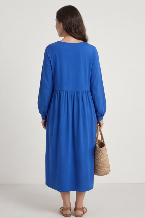 Eliza Cotton Dress Cobalt - Image 4