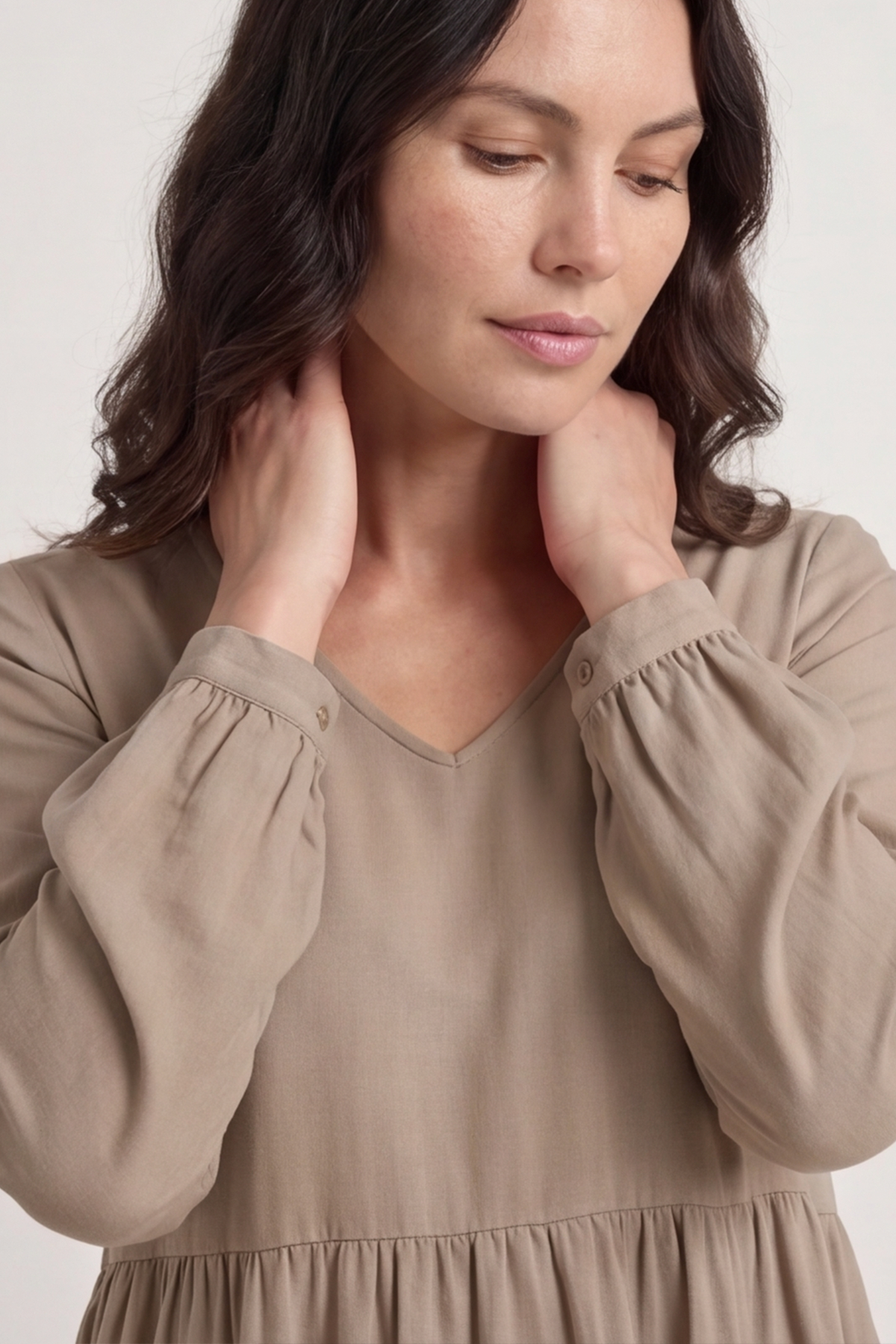 Eliza Cotton Dress Mocha