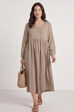 Eliza Cotton Dress Mocha