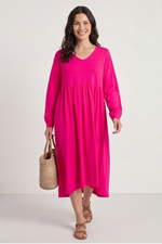 Eliza Cotton Dress Fuchsia Fuchsia - Eliza Cotton Dress Fuchsia