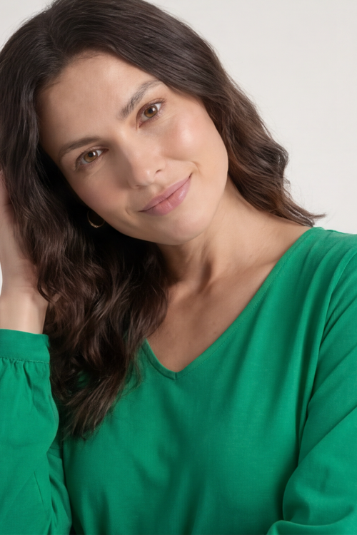 Eliza Cotton Dress Green - Image 2
