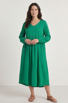 Eliza Cotton Dress Green