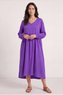 Eliza Cotton Dress Purple