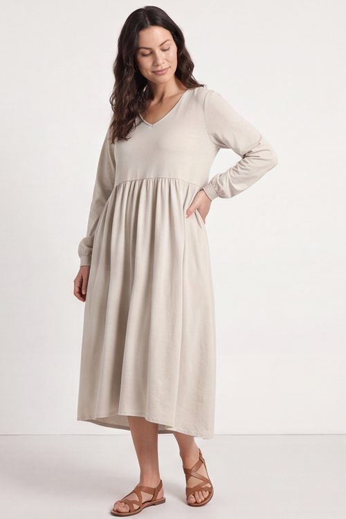 Eliza Cotton Dress Stone - Image 2