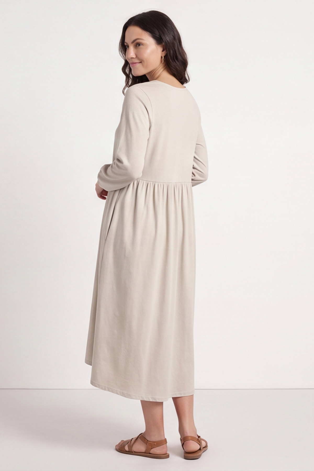 Eliza Cotton Dress Stone