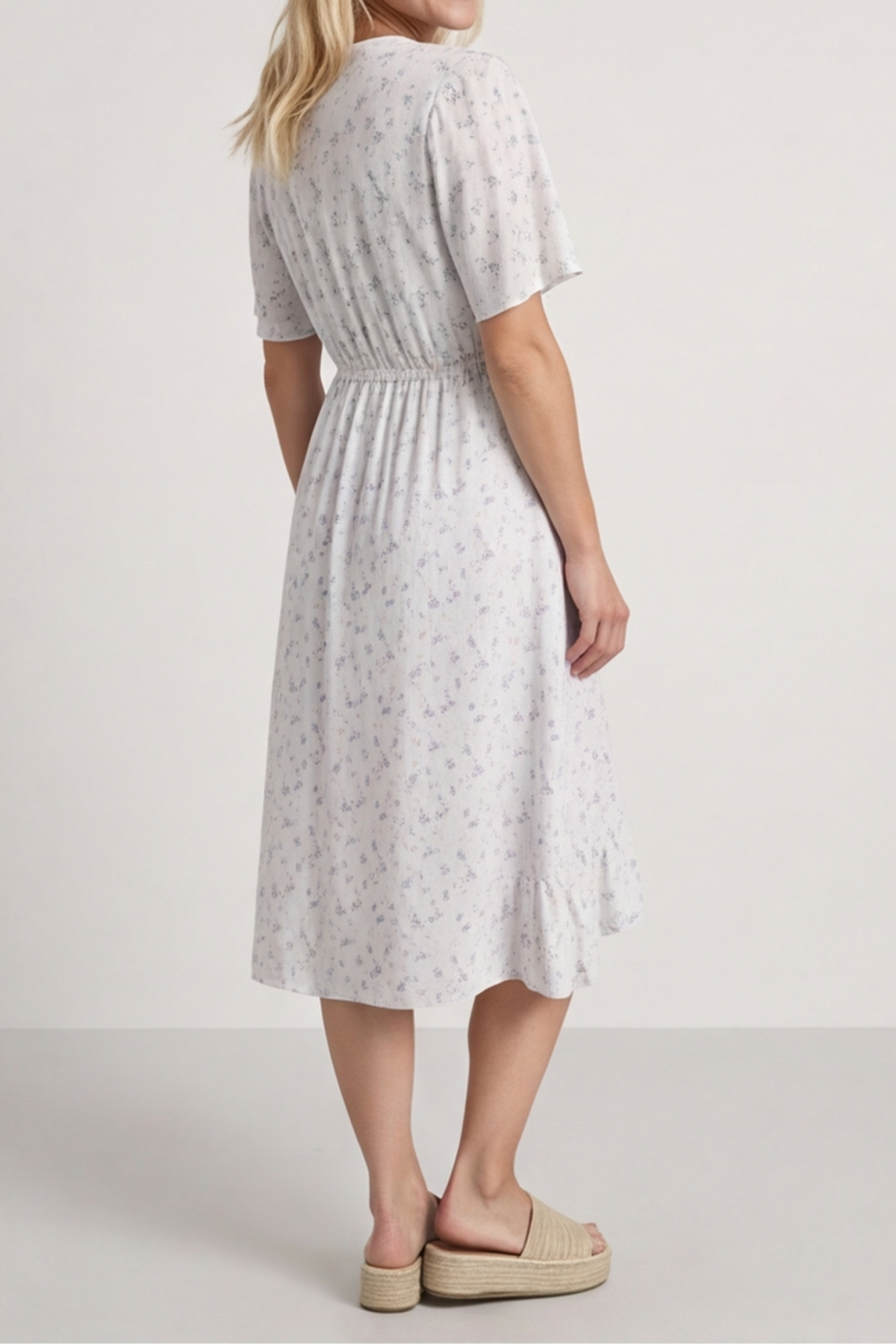Etienne Floral Wrap Dress Grey