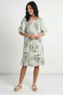 Fabiola Print Bardot Tunic Khaki