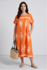 Flamborough Print Dress Orange