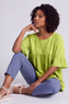 Arabella Cotton Tunic Top Lime Green