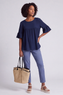 Arabella Cotton Tunic Top Navy