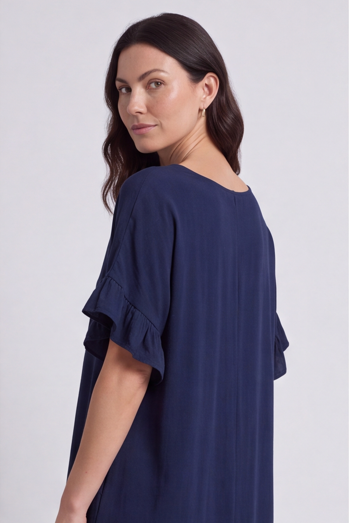 Aria Essential Cotton Top Navy