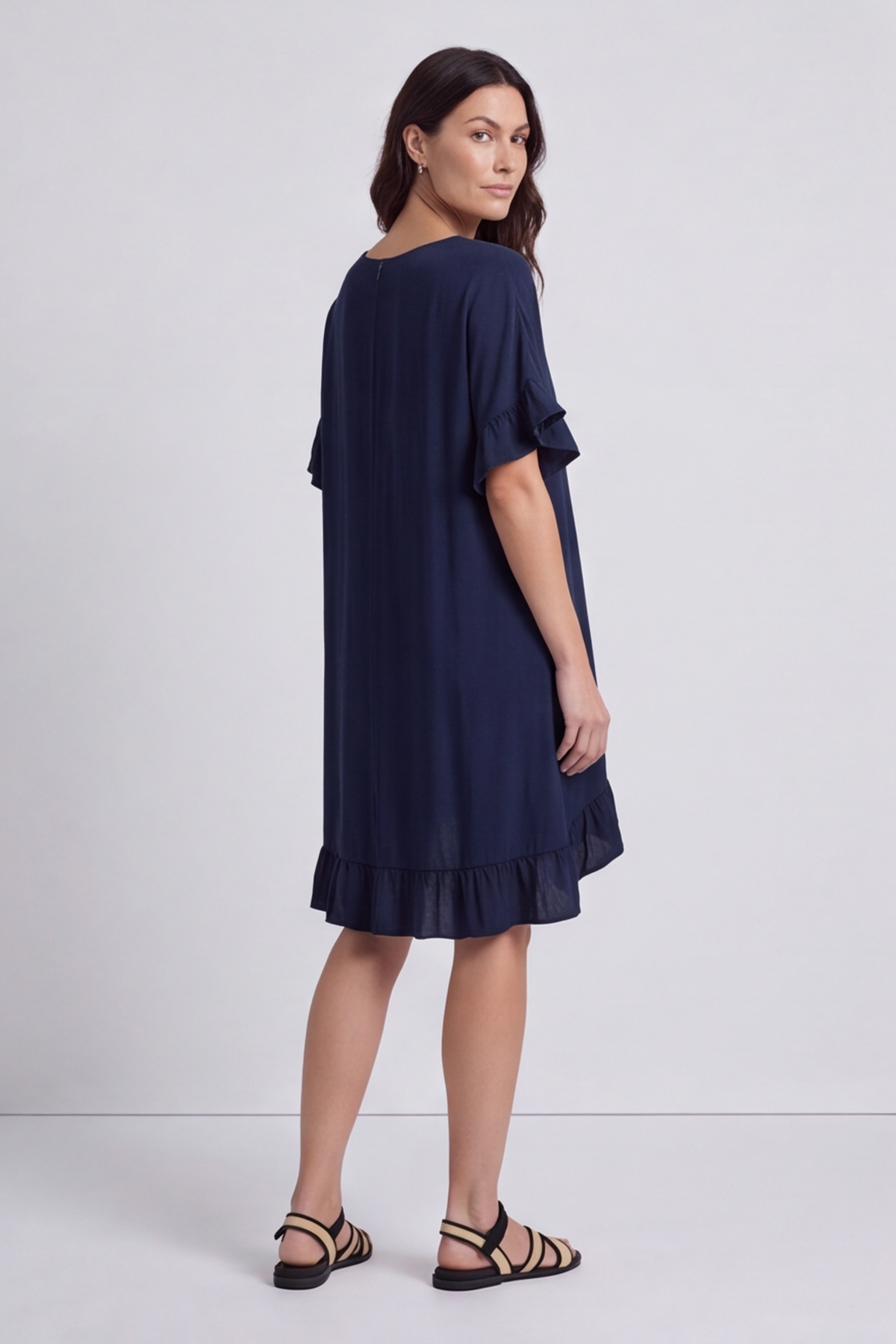 Aria Essential Cotton Top Navy