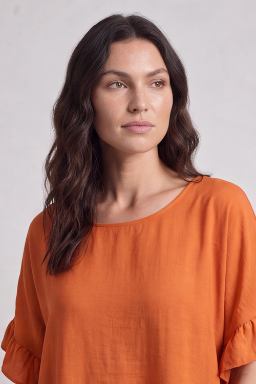 Aria Essential Cotton Top Orange - Image 2