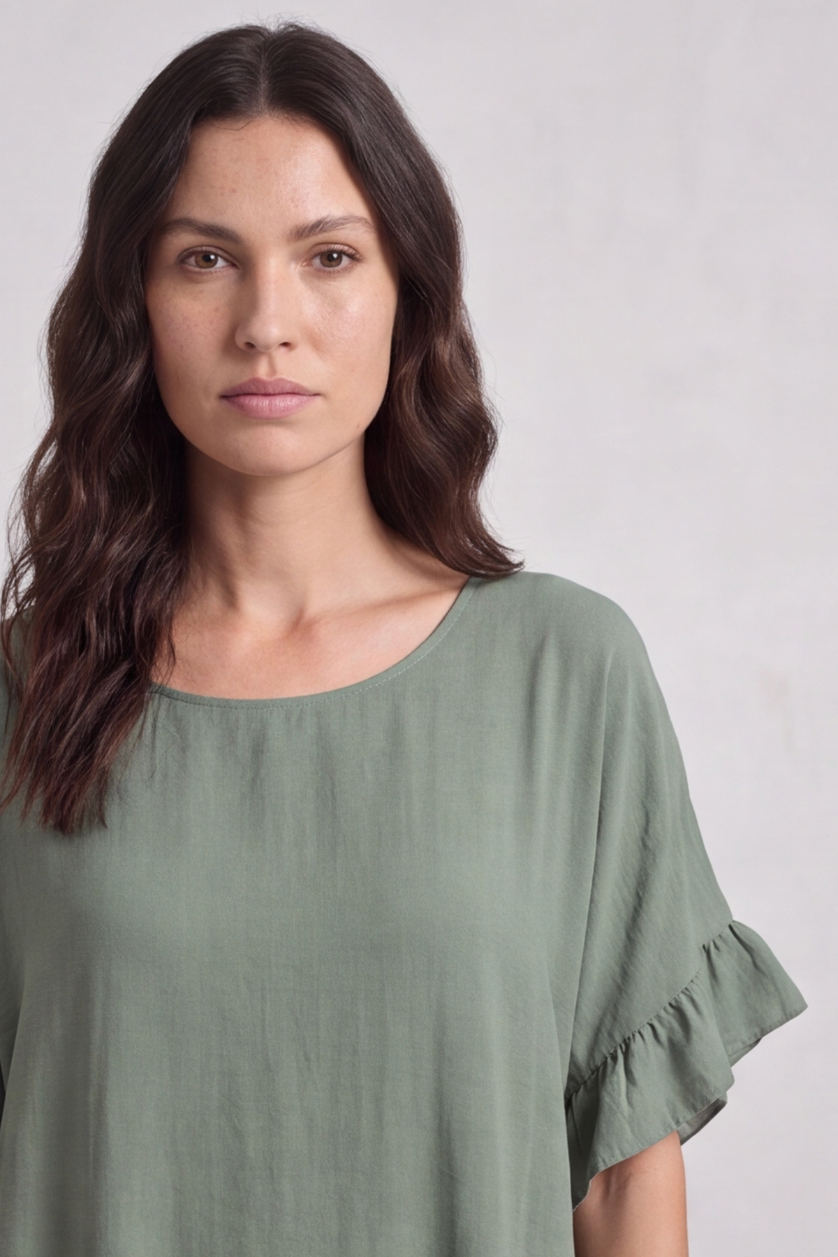 Aria Essential Cotton Top Olive