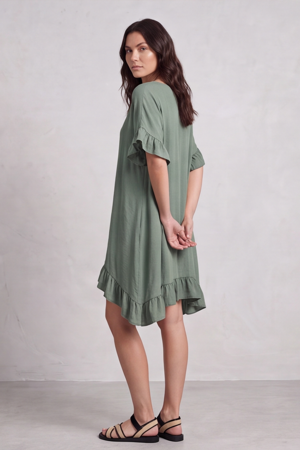 Aria Essential Cotton Top Olive