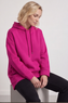 Jaylen Hooded Cotton Top Fuchsia