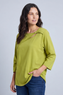 Gemma Knot Detail Cotton Top Olive