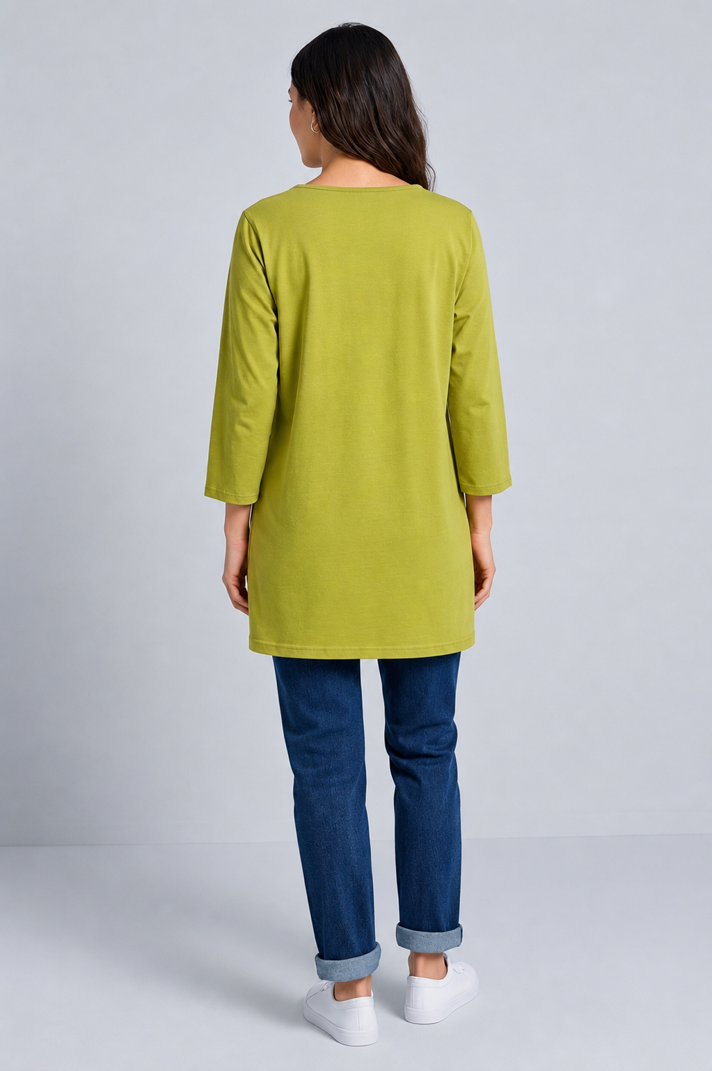 Gemma Knot Detail Cotton Top Olive