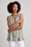 Astrid Gingham Vest Top Khaki