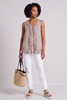 Astrid Gingham Vest Top Cocoa