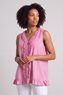 Astrid Gingham Vest Top Fuchsia