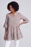 Aurelia Gingham Cotton Top Cocoa
