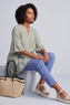 Aurelia Gingham Cotton Top Khaki