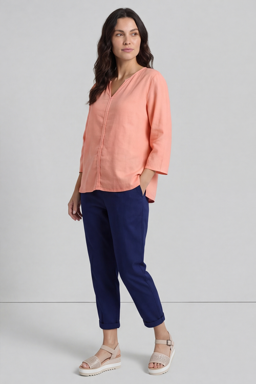 Grace Linen Top Orange - Image 2