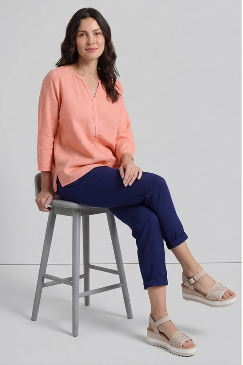 Grace Linen Top Orange - Image 3