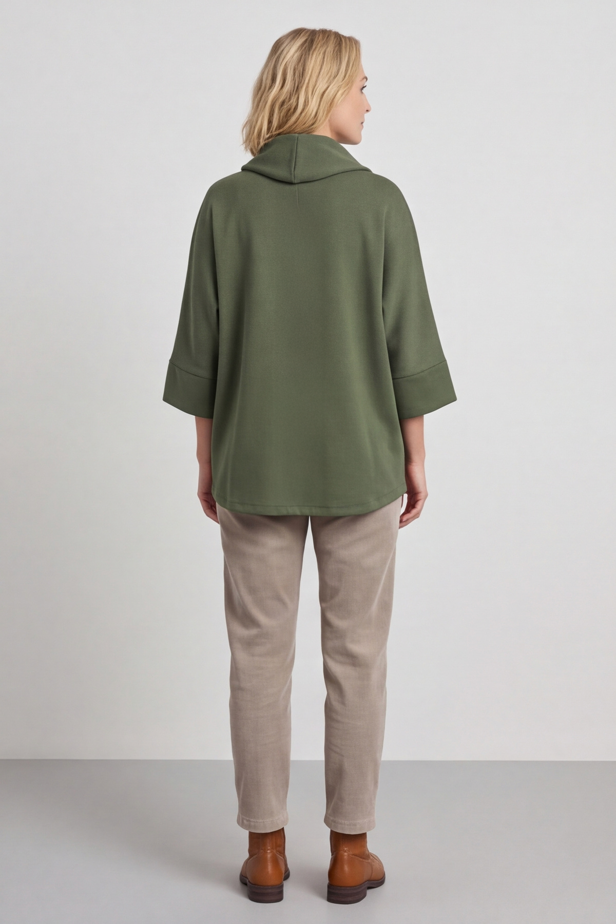 Marjorie Zip Hooded Jacket Khaki