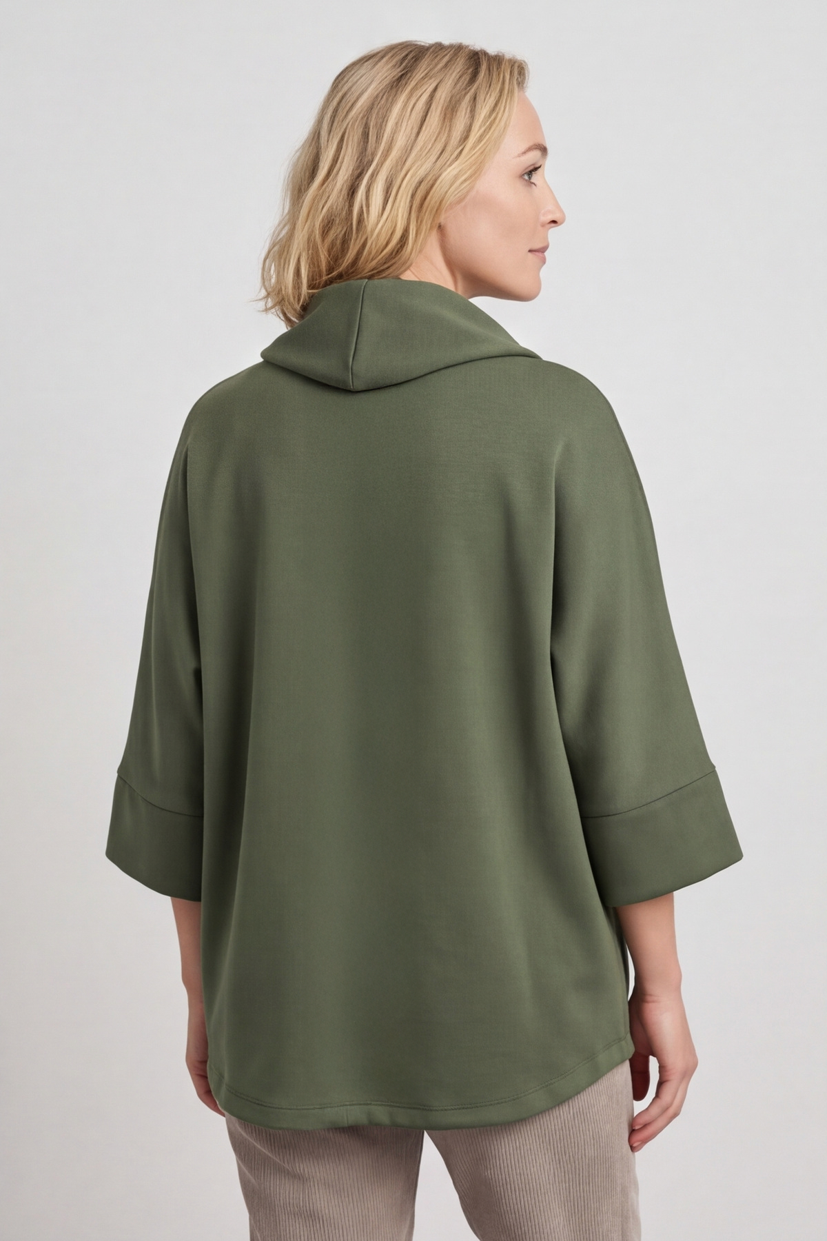 Marjorie Zip Hooded Jacket Khaki