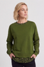 Nicky Leopard Print Cotton Top Olive