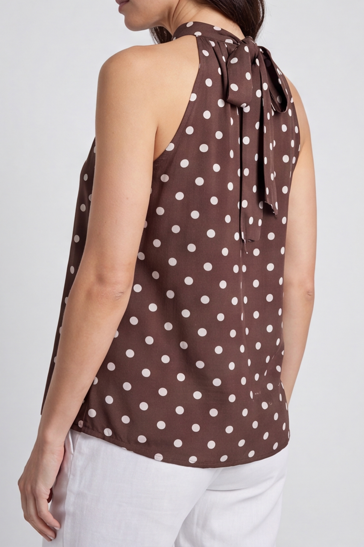 Blake Cocoa Polka Dot Top
