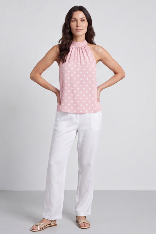 Blake Pink Polka Dot Top - Image 4