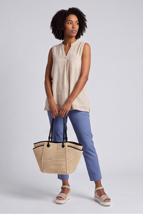 Alora Cotton Relaxed Top Stone - Image 5