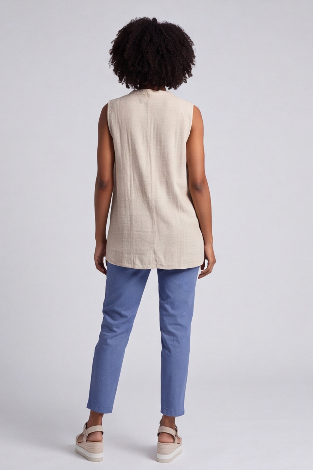 Alora Cotton Relaxed Top Stone