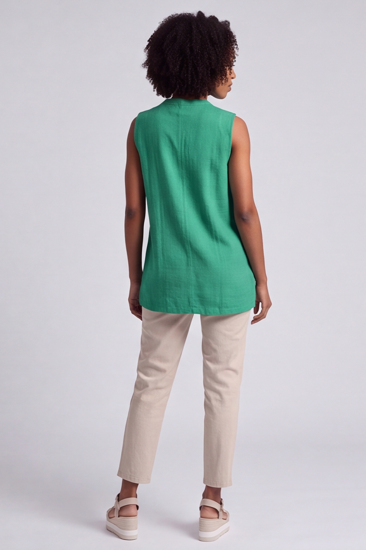 Alora Cotton Relaxed Top Green
