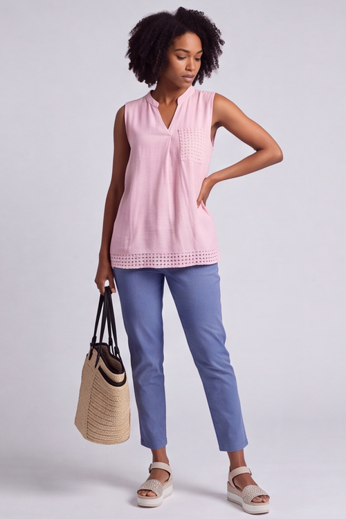 Alora Cotton Relaxed Top Baby Pink - Image 5