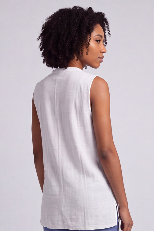 Alora Cotton Relaxed Top White - Image 5