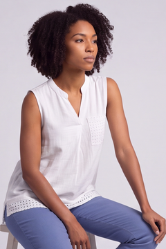 Alora Cotton Relaxed Top White