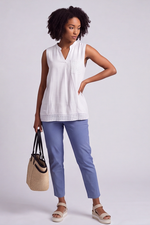 Alora Cotton Relaxed Top White - Image 6