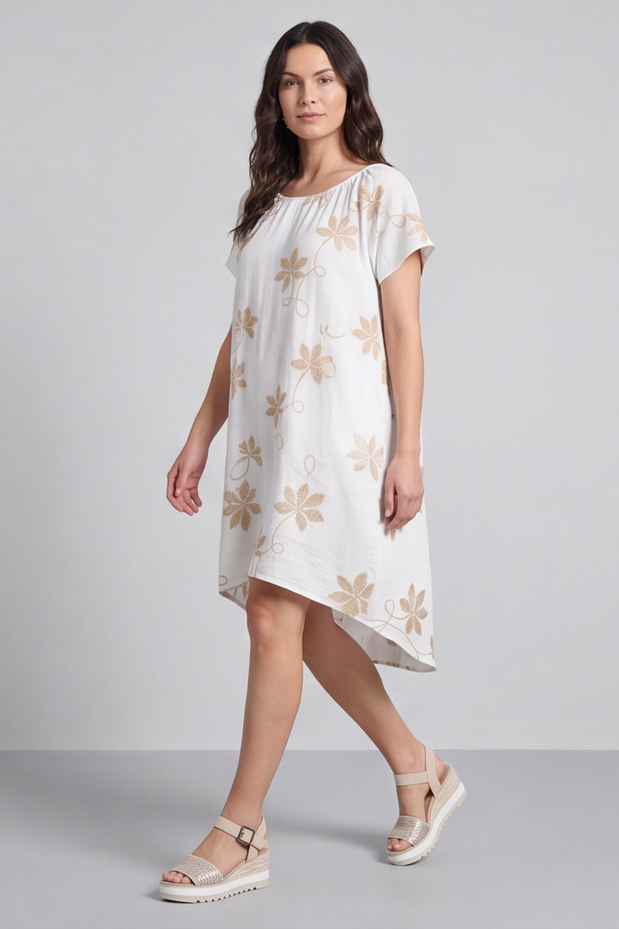 Hana Embroidered Dress White