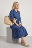 Henrietta Cotton Dress Navy