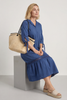 Henrietta Cotton Dress Navy
