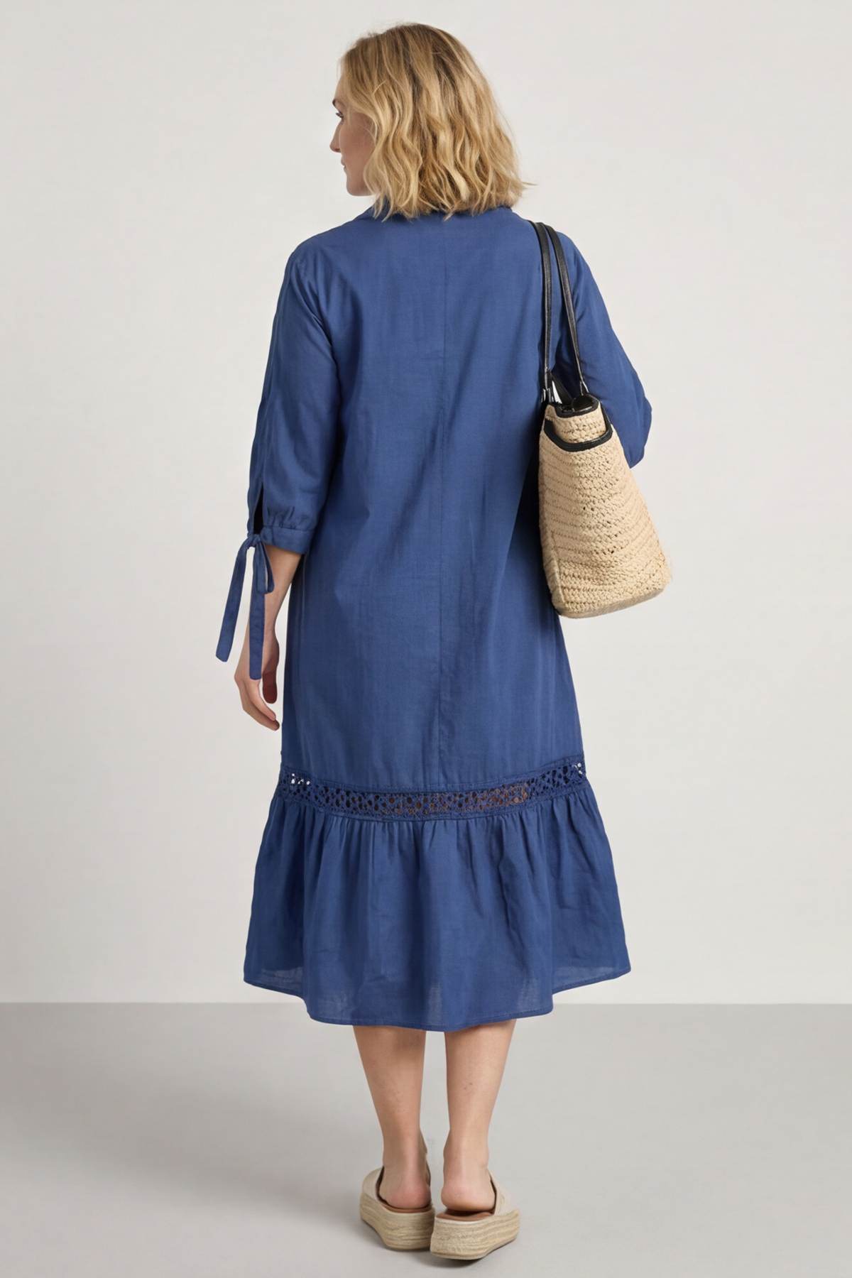 Henrietta Cotton Dress Navy