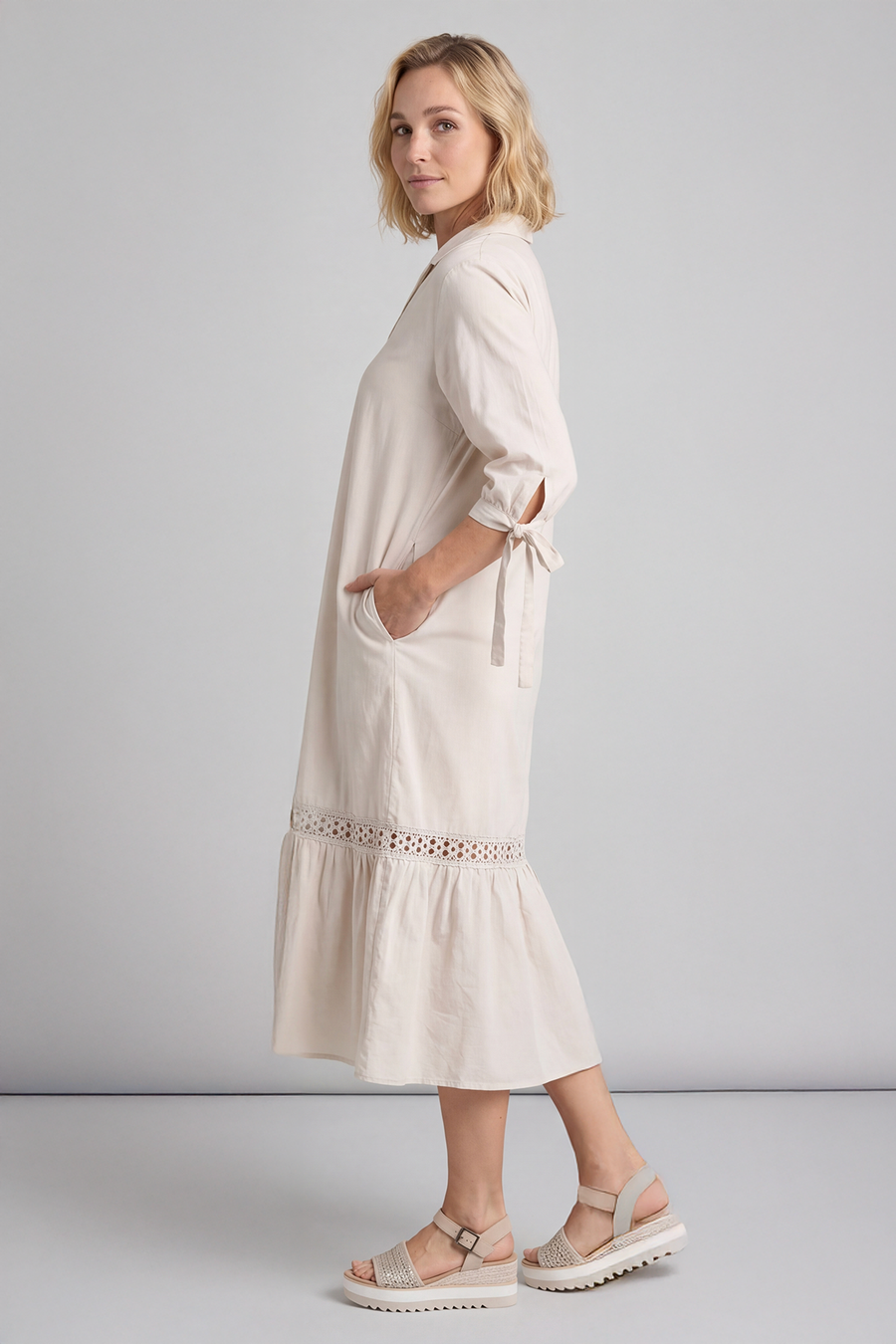Henrietta Cotton Dress Stone
