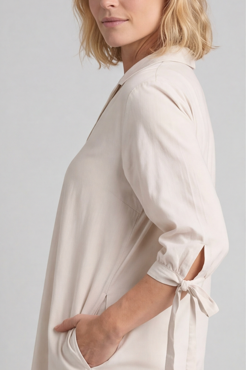 Henrietta Cotton Dress Stone - Image 4