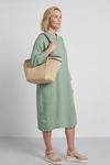 Helena Linen Dress Green